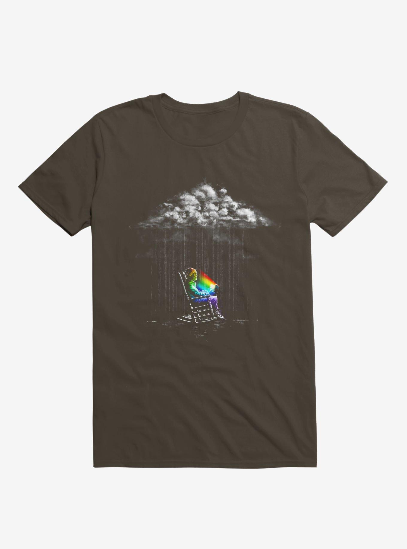 Rainbow Inside T-Shirt, BROWN, hi-res