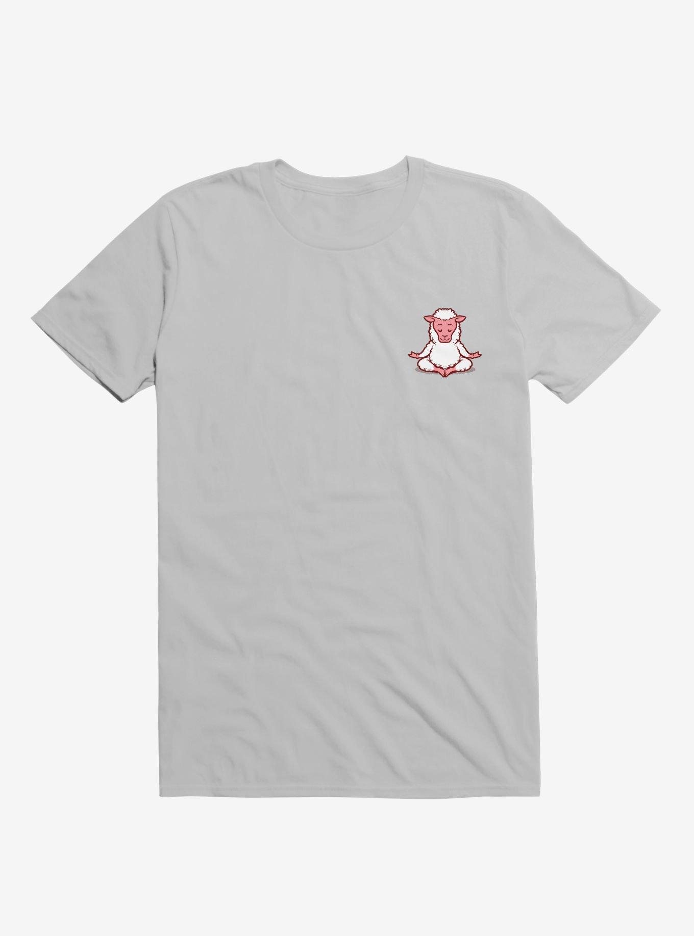 Sheep Animals Meditation Zen Buddhism T-Shirt, ICE GREY, hi-res