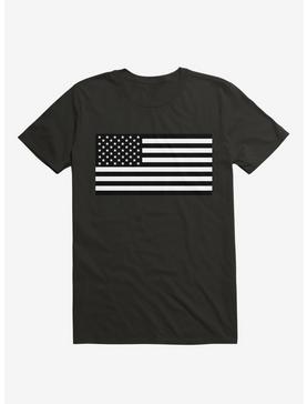 The United States Flag, Black And White T-Shirt, , hi-res