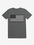 The United States Flag, Black And White T-Shirt, CHARCOAL, hi-res