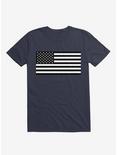 The United States Flag, Black And White T-Shirt, NAVY, hi-res