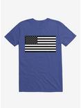 The United States Flag, Black And White T-Shirt, ROYAL, hi-res