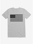 The United States Flag, Black And White T-Shirt, ICE GREY, hi-res