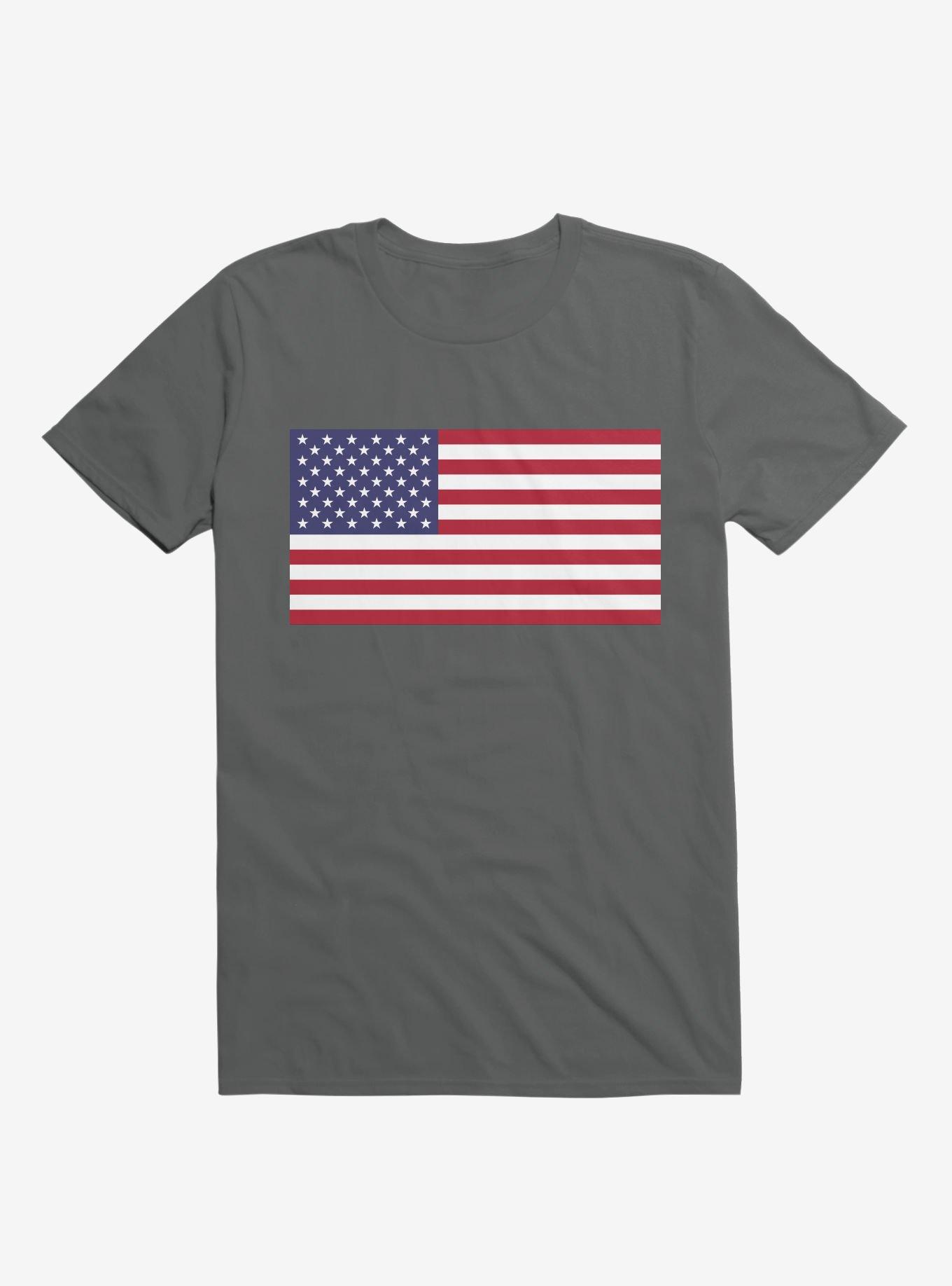 The United States Flag T-Shirt, CHARCOAL, hi-res