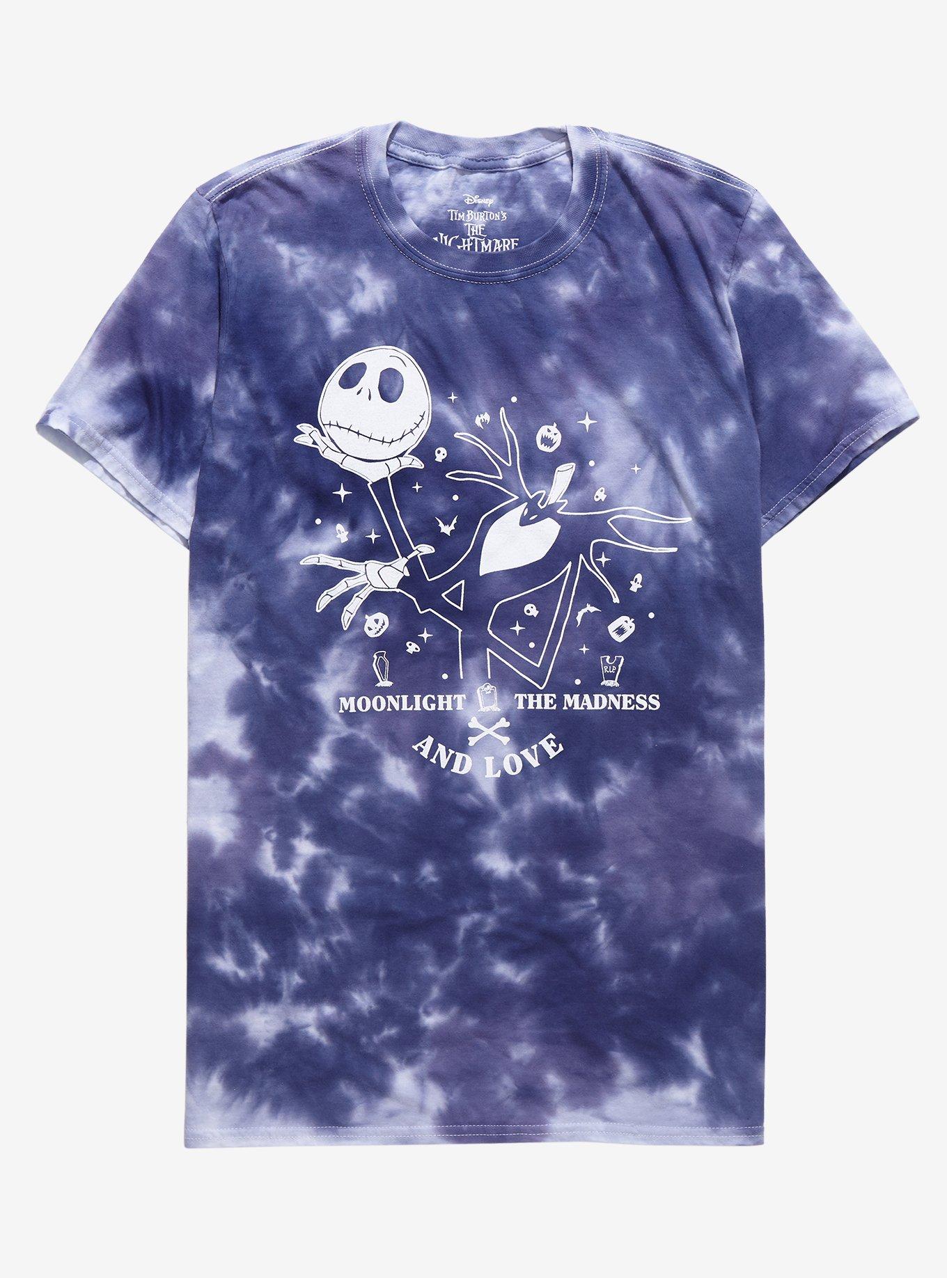 Disney The Nightmare Before Christmas Jack Skellington Moonlight Madness Women&rsquo;s Tie-Dye T-Shirt - BoxLunch Exclusive, TIE DYE, hi-res
