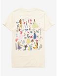 Disney Princess Icons Women’s T-Shirt - BoxLunch Exclusive, NATURAL, hi-res
