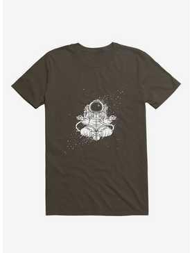 Becoming One With The Universe Astronaut Brown T-Shirt, , hi-res