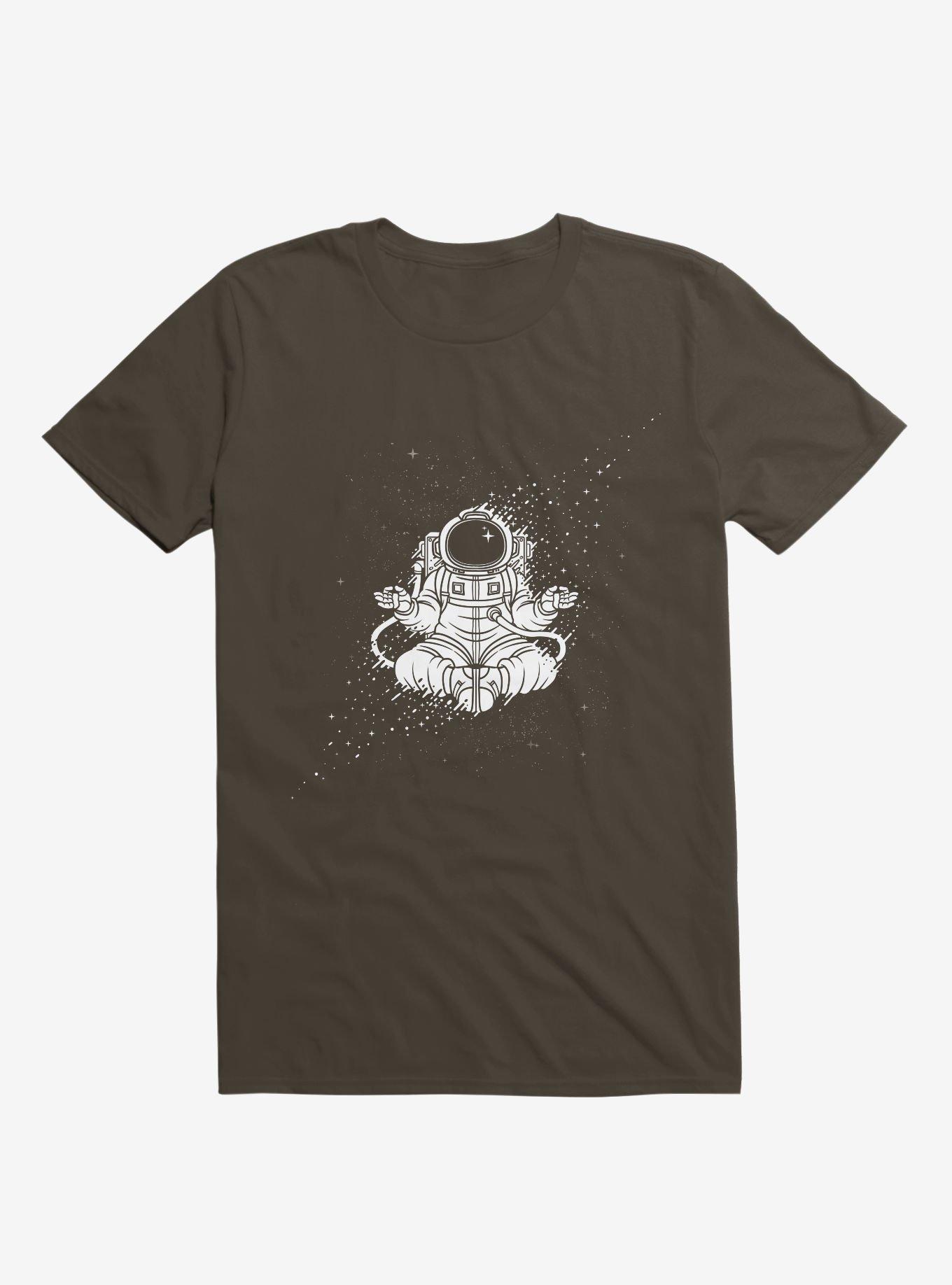 Becoming One With The Universe Astronaut Brown T-Shirt, BROWN, hi-res