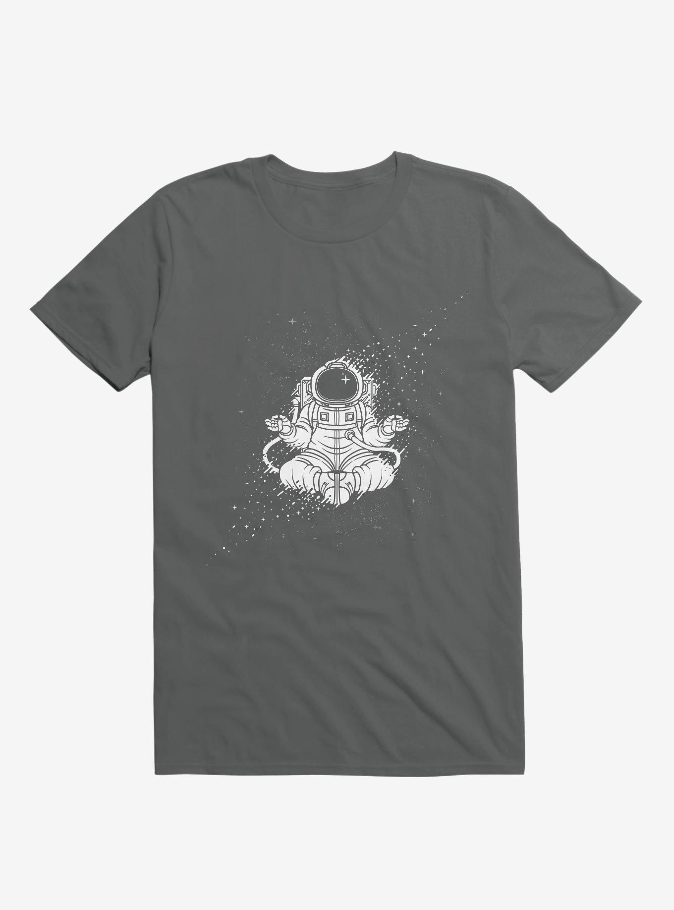 Becoming One With The Universe Astronaut Charcoal Grey T-Shirt, CHARCOAL, hi-res