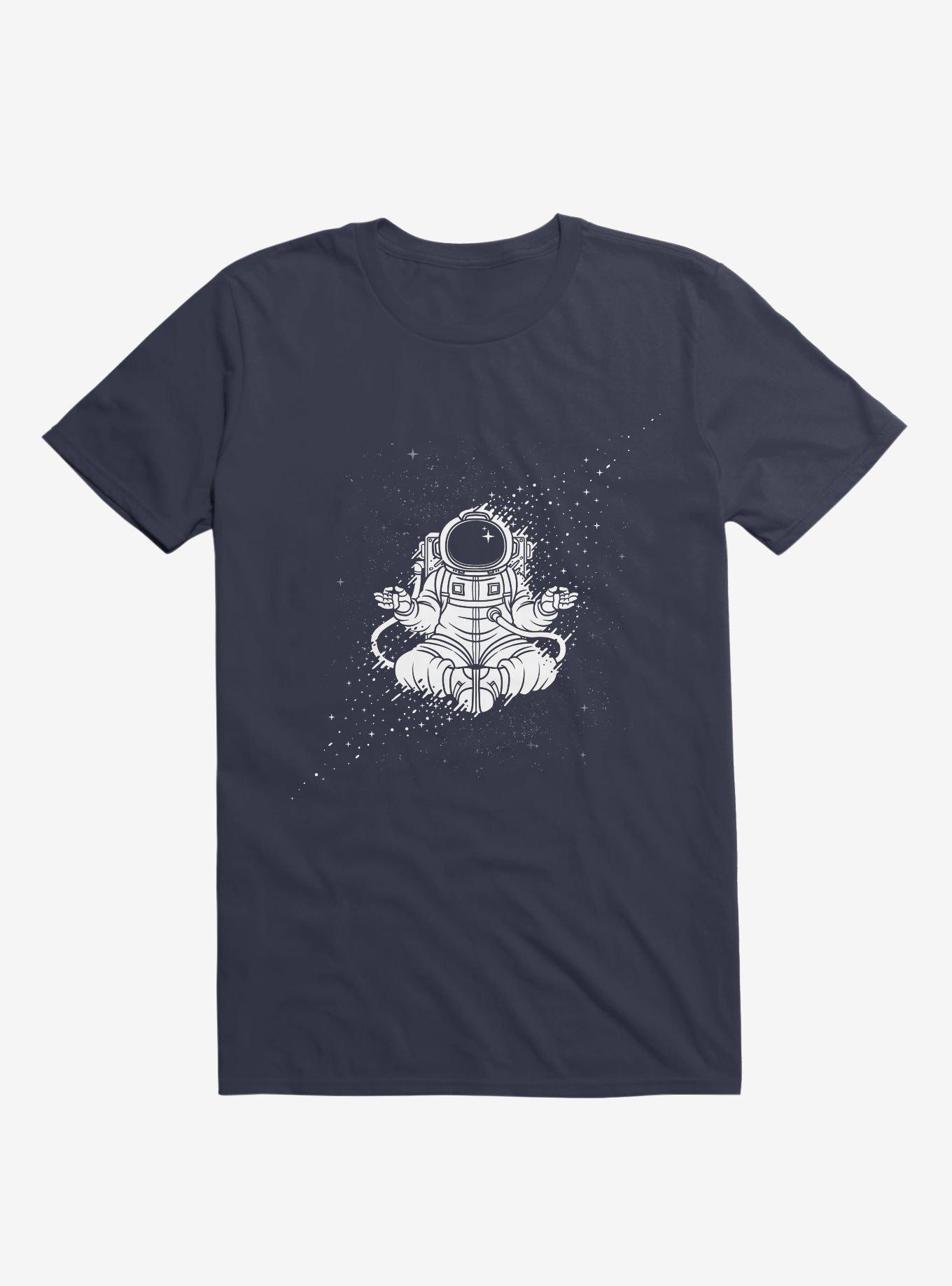 Becoming One With The Universe Astronaut Navy Blue T-Shirt, , hi-res