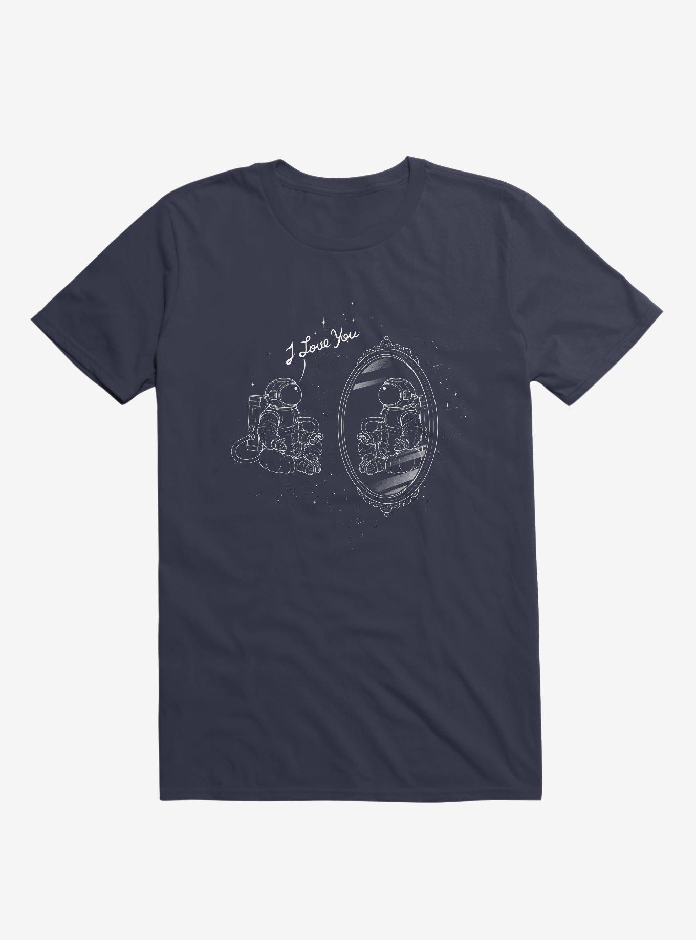 Astronaut I Love You Navy Blue T-Shirt