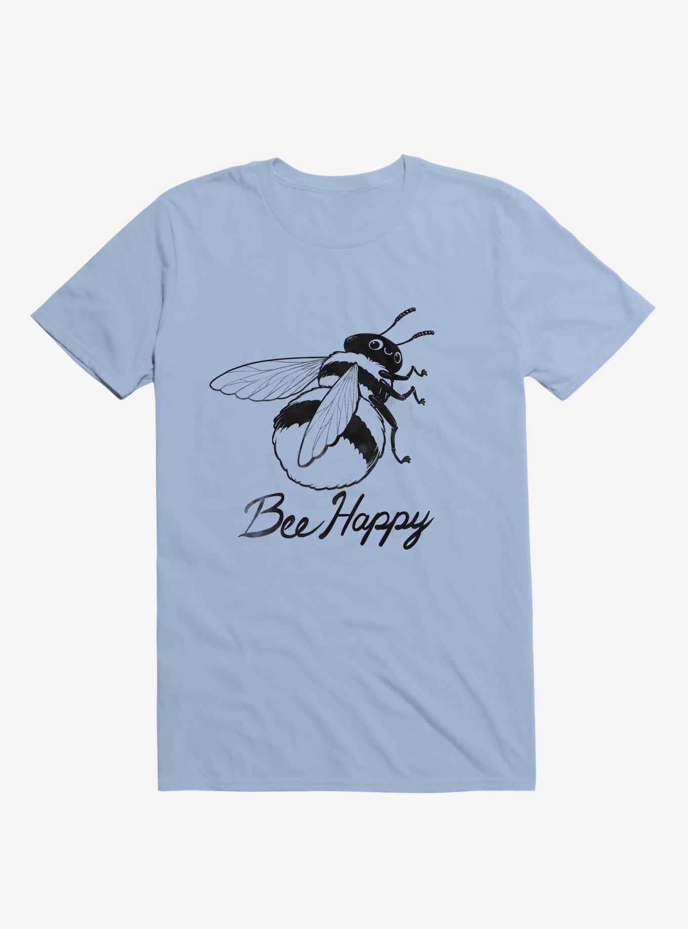 Bee Happy Light Blue T-Shirt, , hi-res