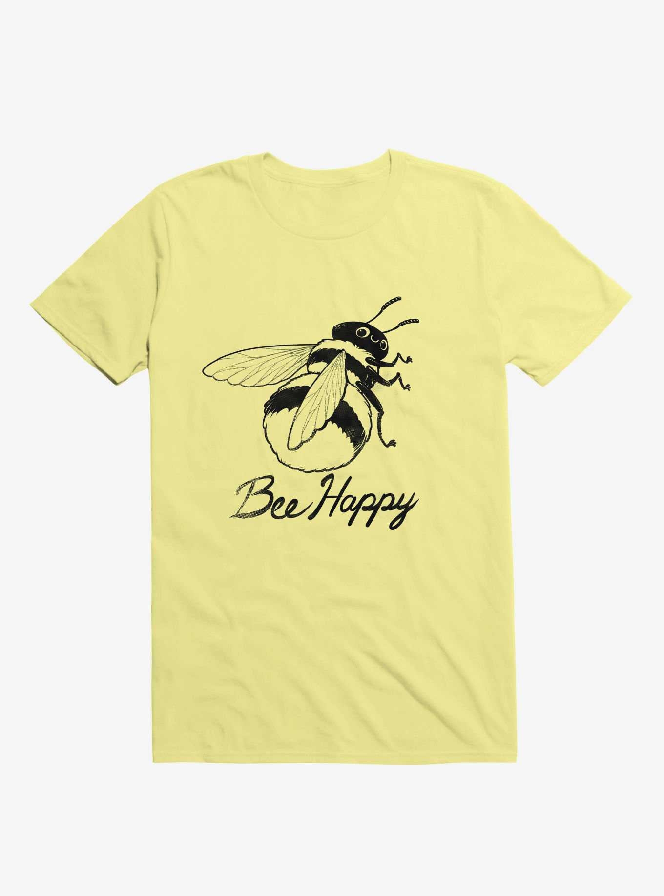 Bee Happy Corn Silk Yellow T-Shirt, , hi-res