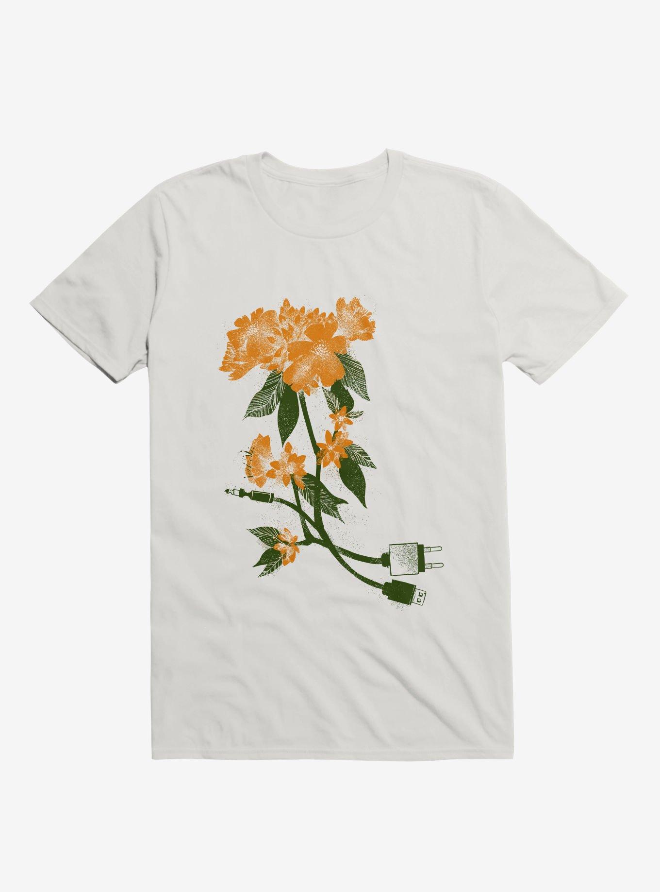 Digital Flower White T-Shirt, , hi-res