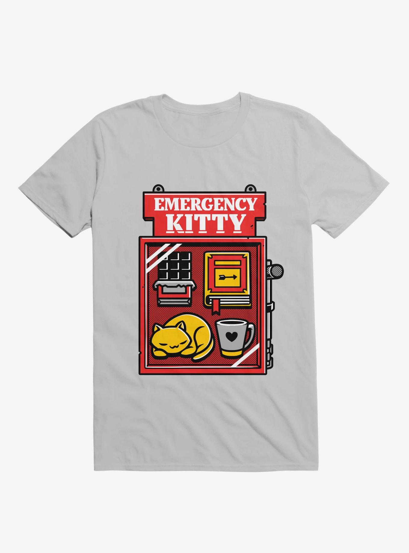 Emergency Kitty Ice Grey T-Shirt