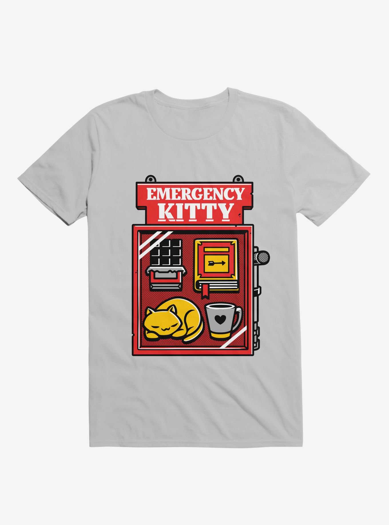 Emergency Kitty Ice Grey T-Shirt, , hi-res