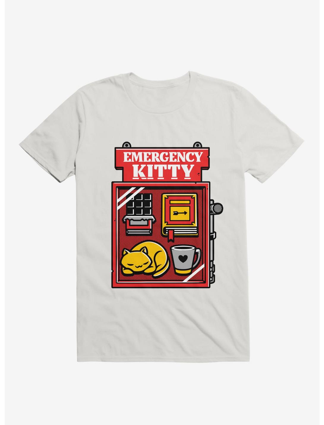 Emergency Kitty White T-Shirt, WHITE, hi-res