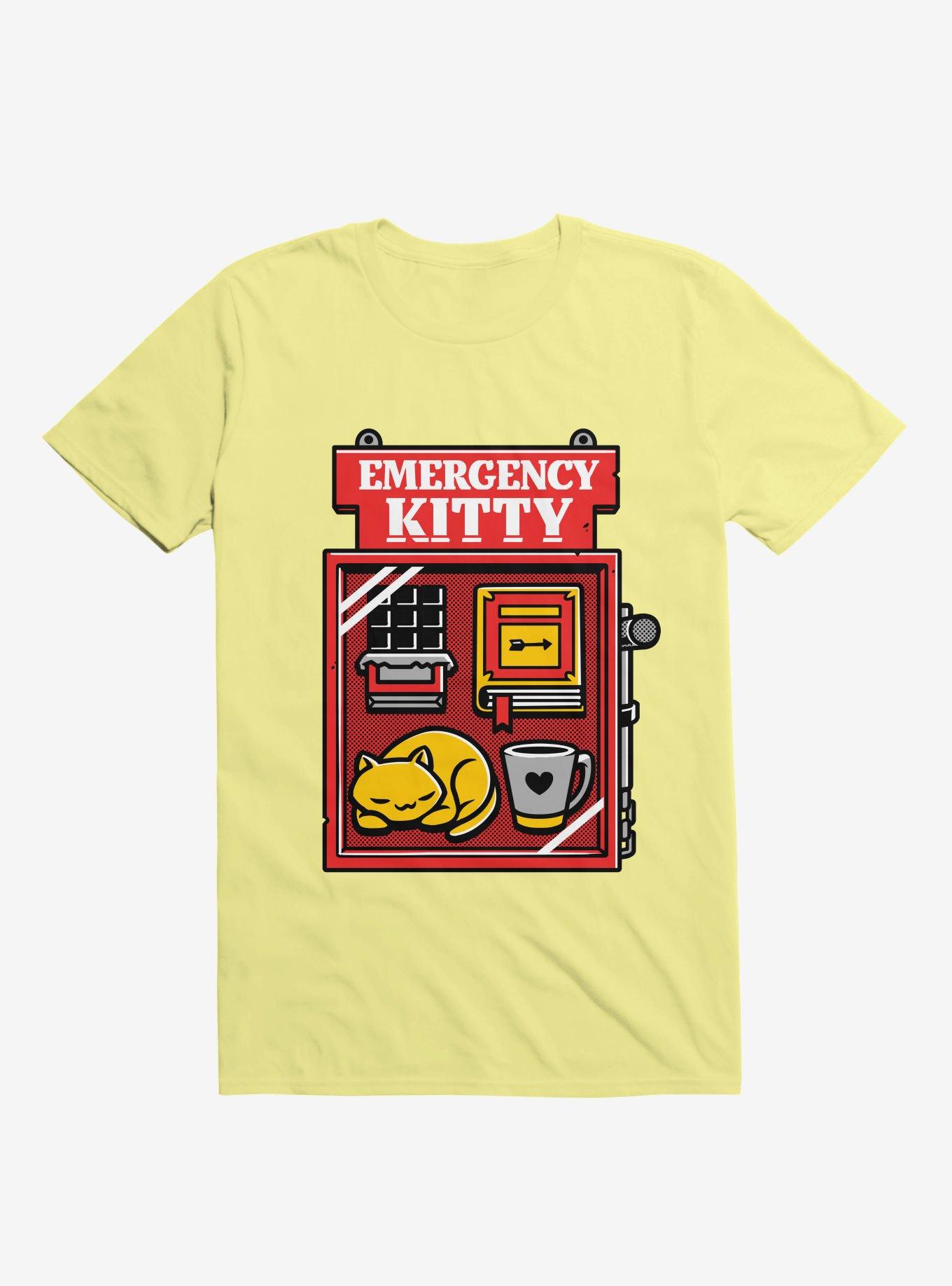 Emergency Kitty Corn Silk Yellow T-Shirt