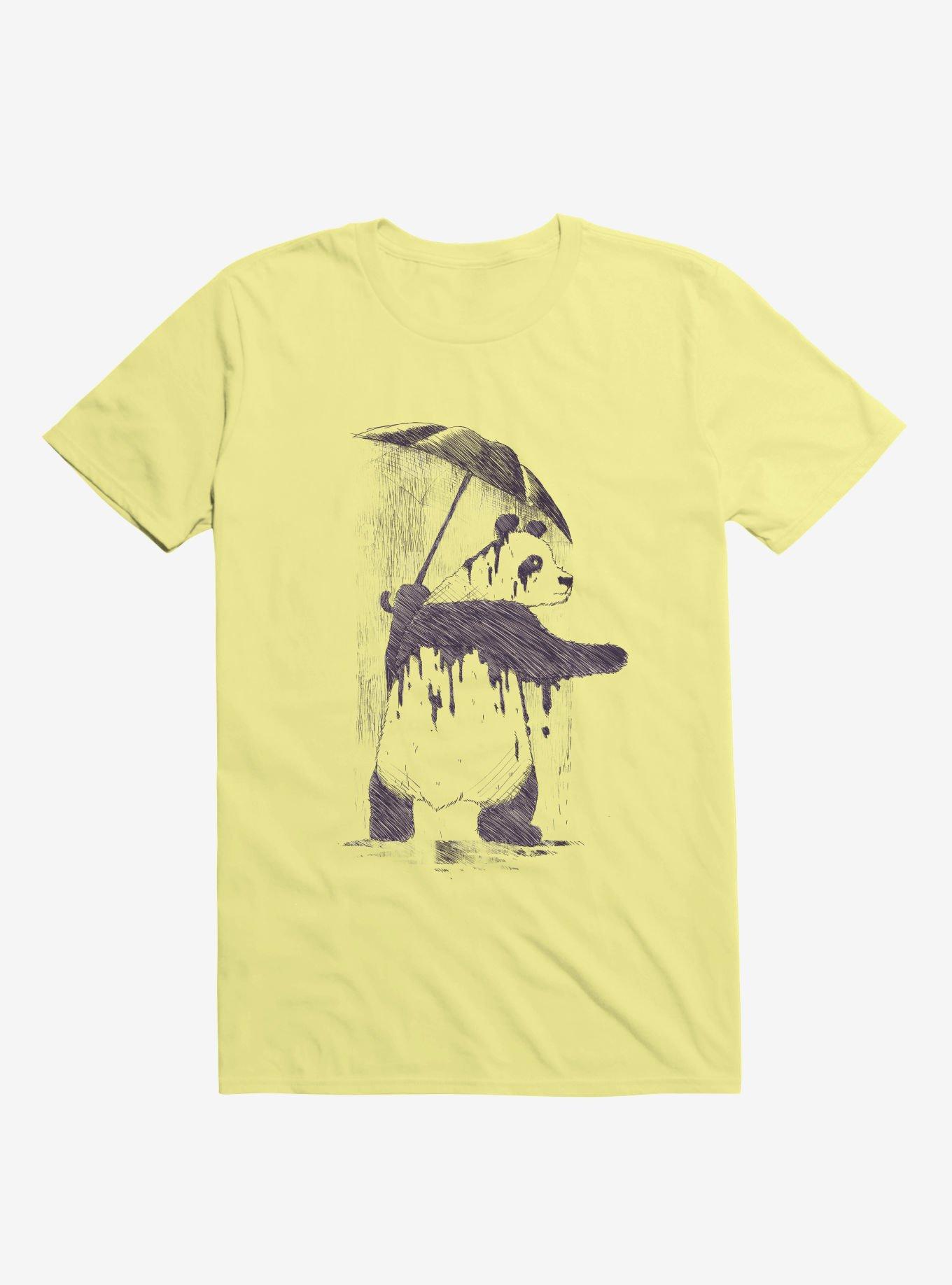 Fading Panda Corn Silk Yellow T-Shirt, CORN SILK, hi-res