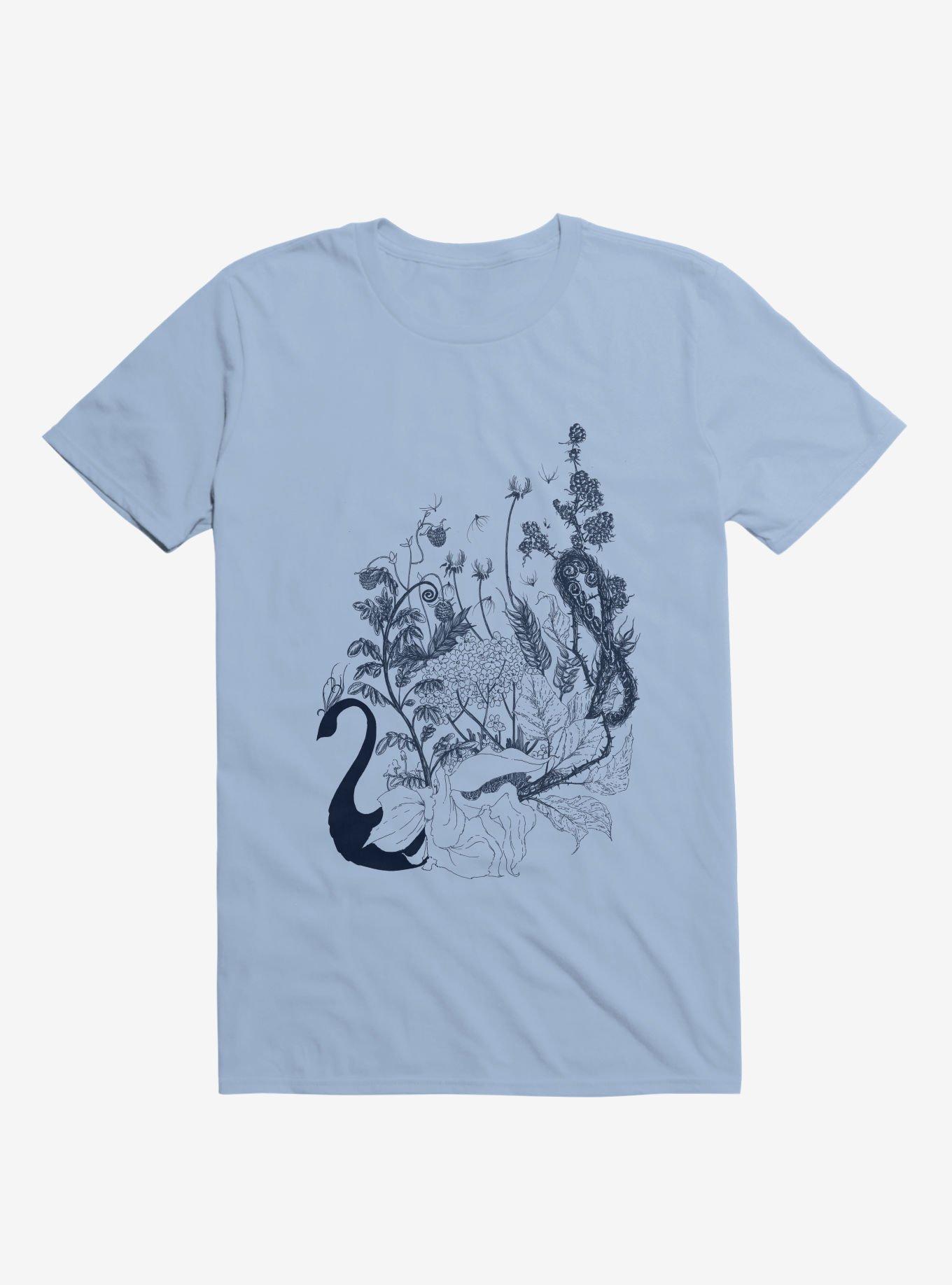 Floralia Light Blue T-Shirt, LIGHT BLUE, hi-res