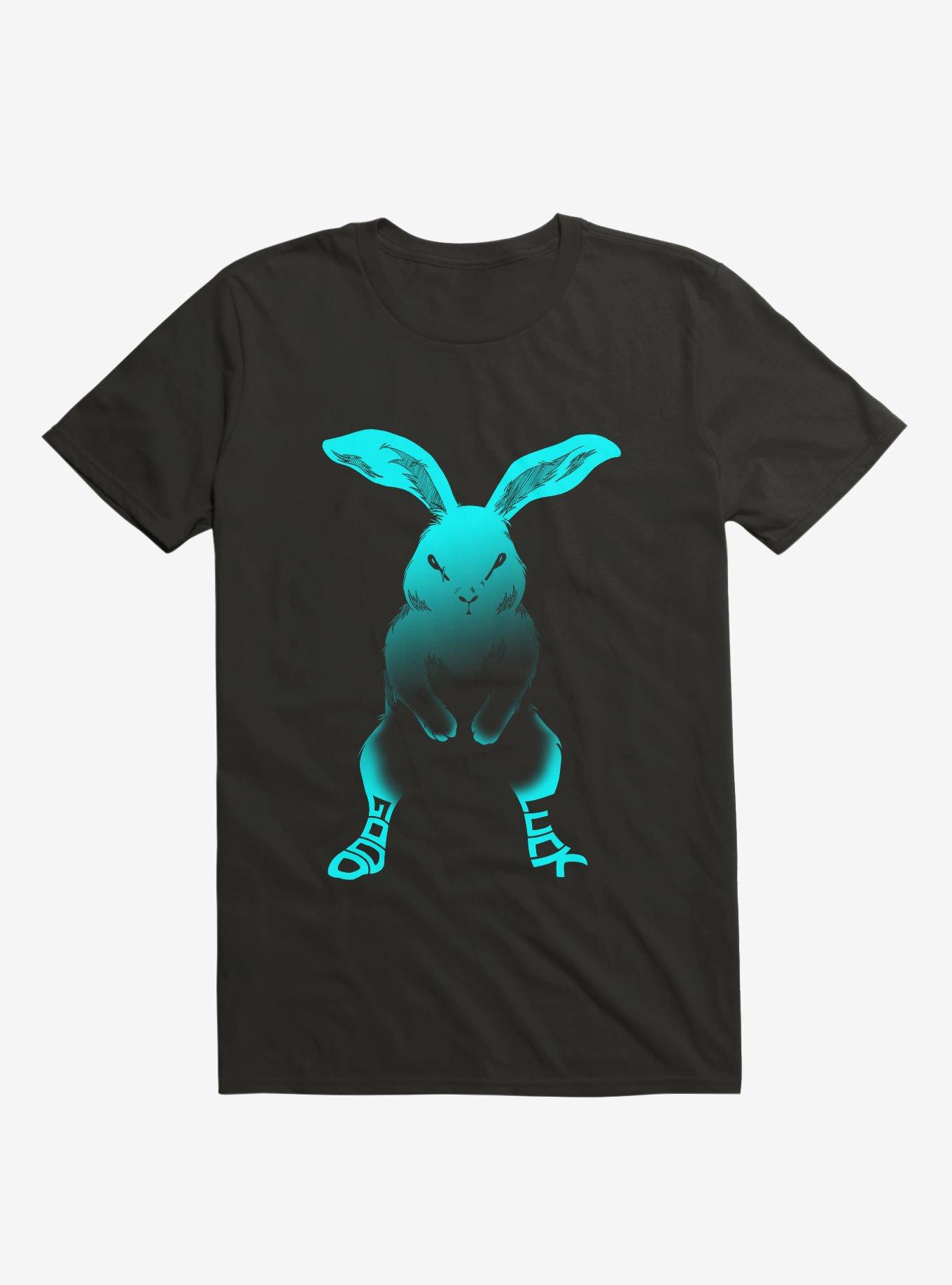 Good Luck Rabbit Black T-Shirt, BLACK, hi-res