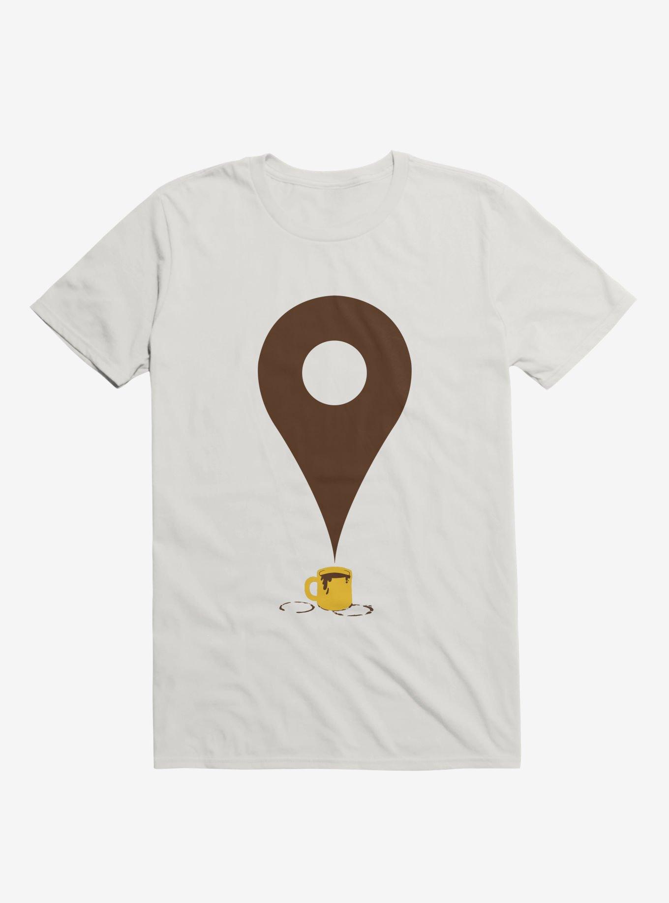 I Am Here Coffee White T-Shirt, WHITE, hi-res