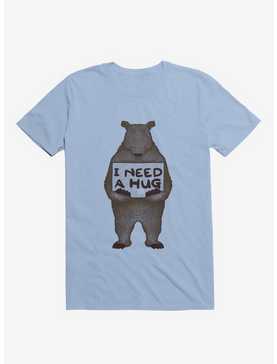 I Need A Hug Bear Light Blue T-Shirt, , hi-res