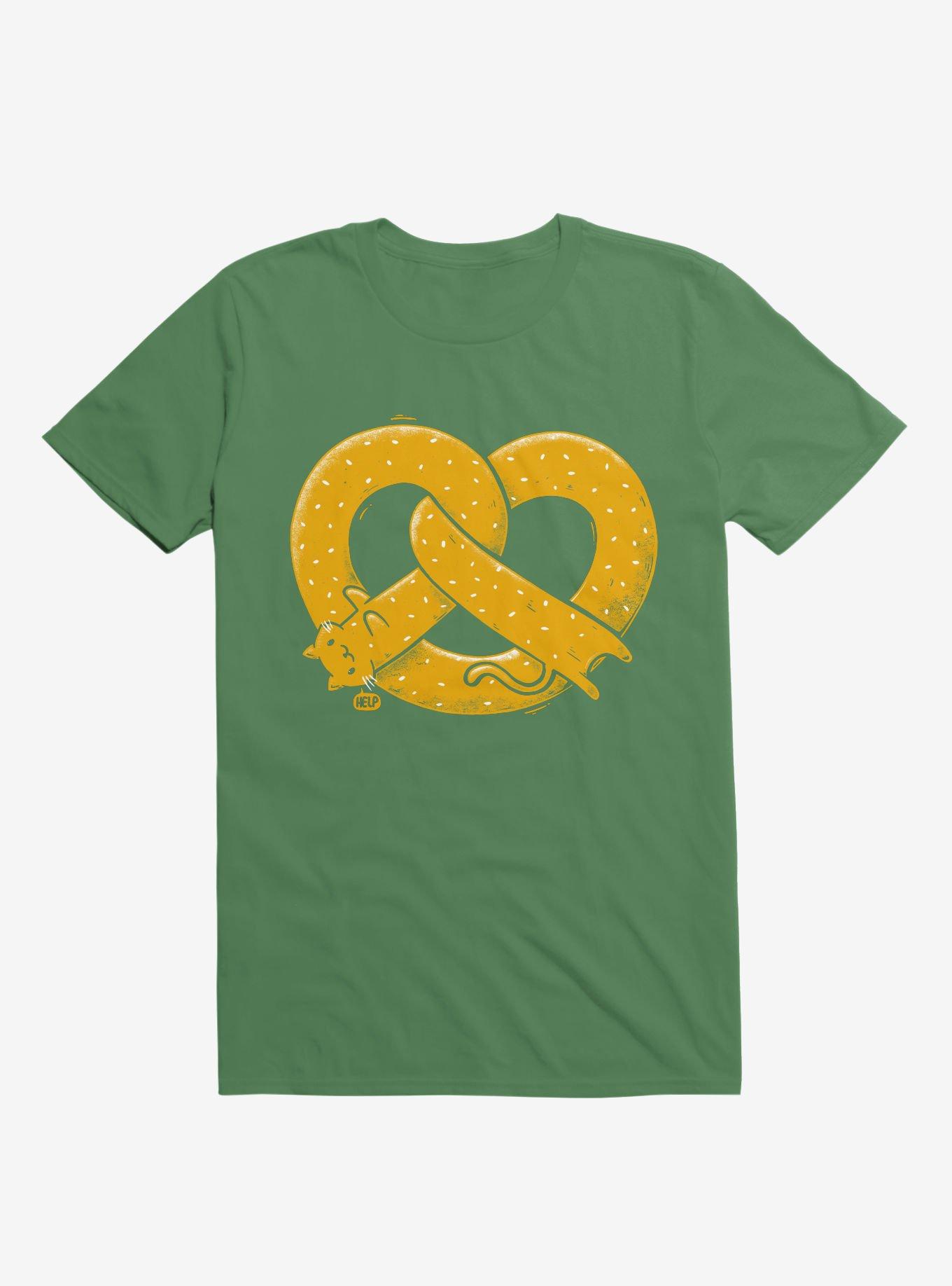 The Long Cat Is A Pretzel T-Shirt, KELLY GREEN, hi-res
