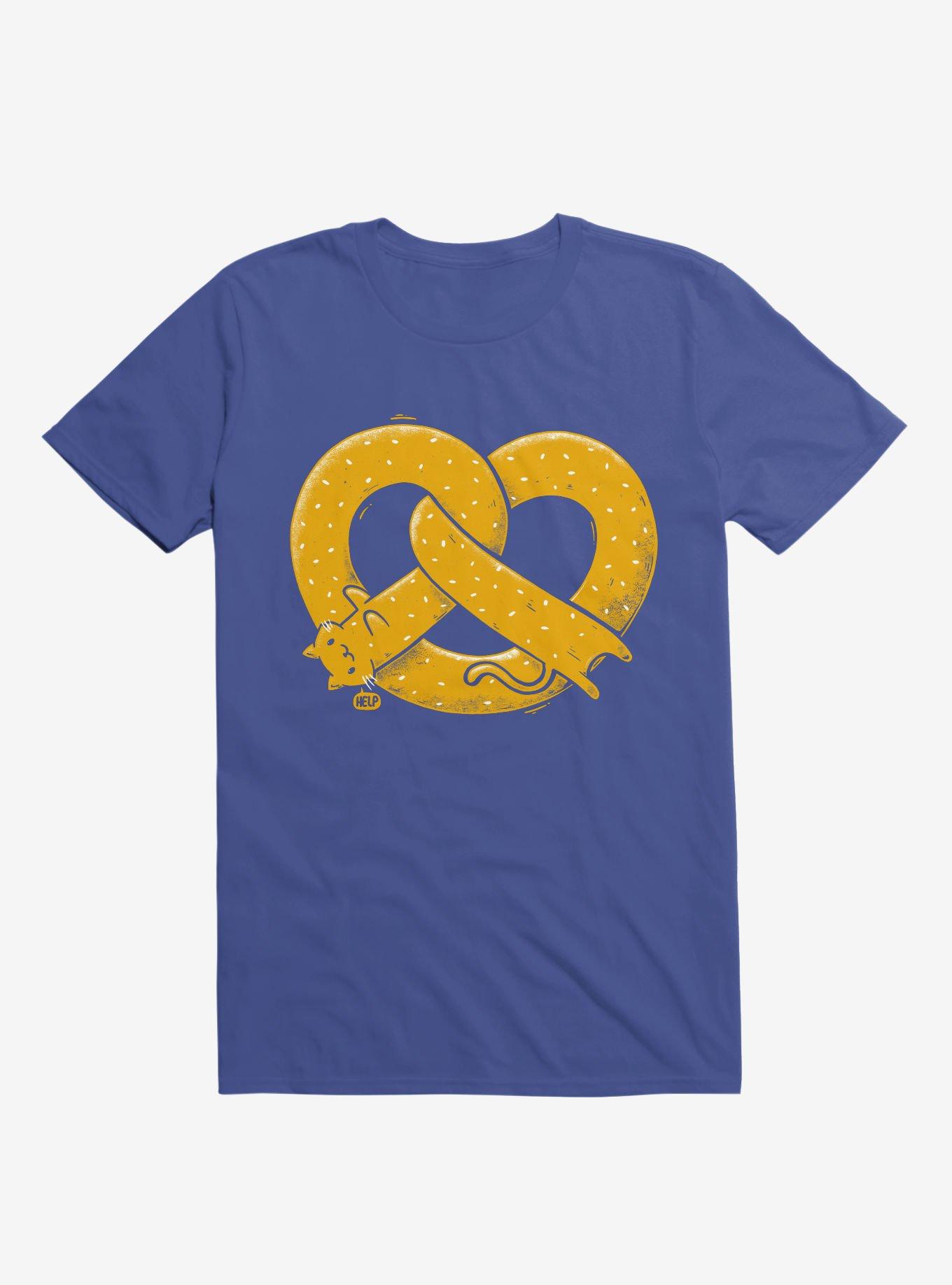 The Long Cat Is A Pretzel Royal Blue T-Shirt, , hi-res