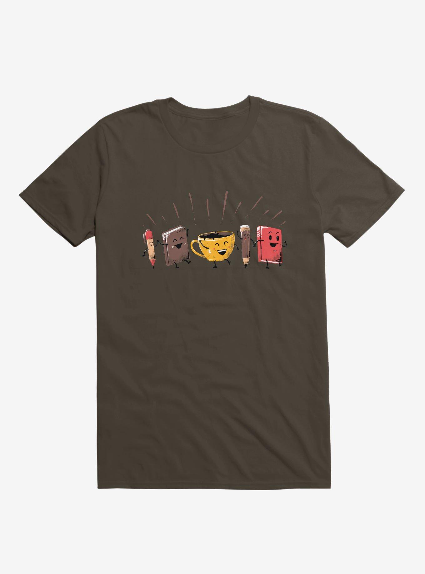 Back To School Coffee Brown T-Shirt, BROWN, hi-res