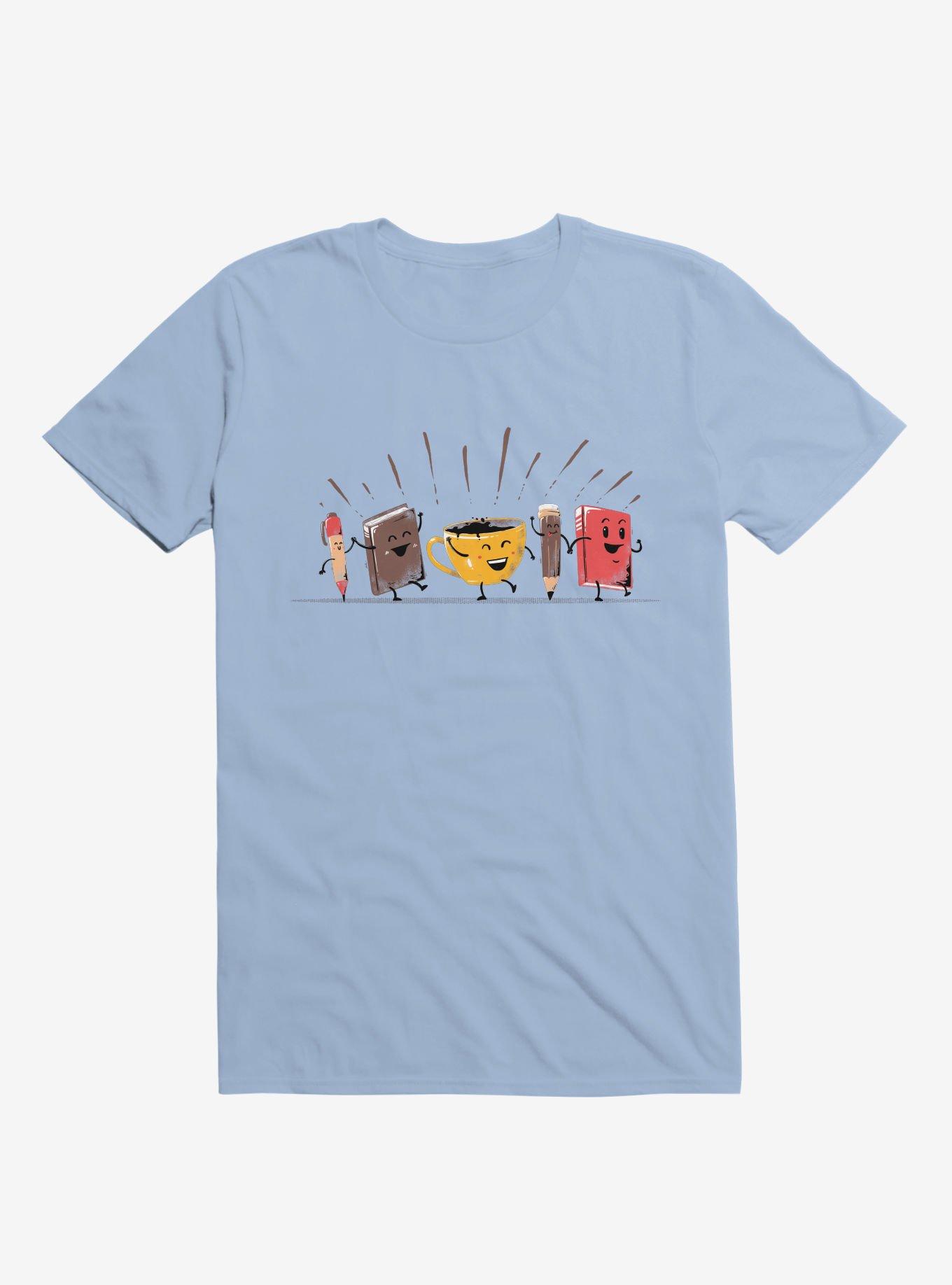 Back To School Coffee Light Blue T-Shirt, LIGHT BLUE, hi-res