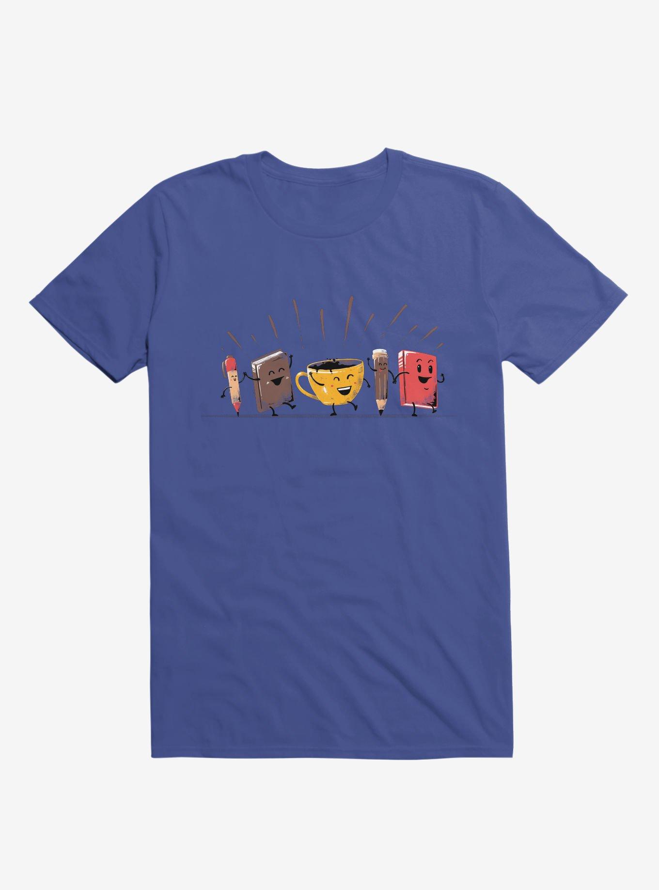 Back To School Coffee Royal Blue T-Shirt, ROYAL, hi-res