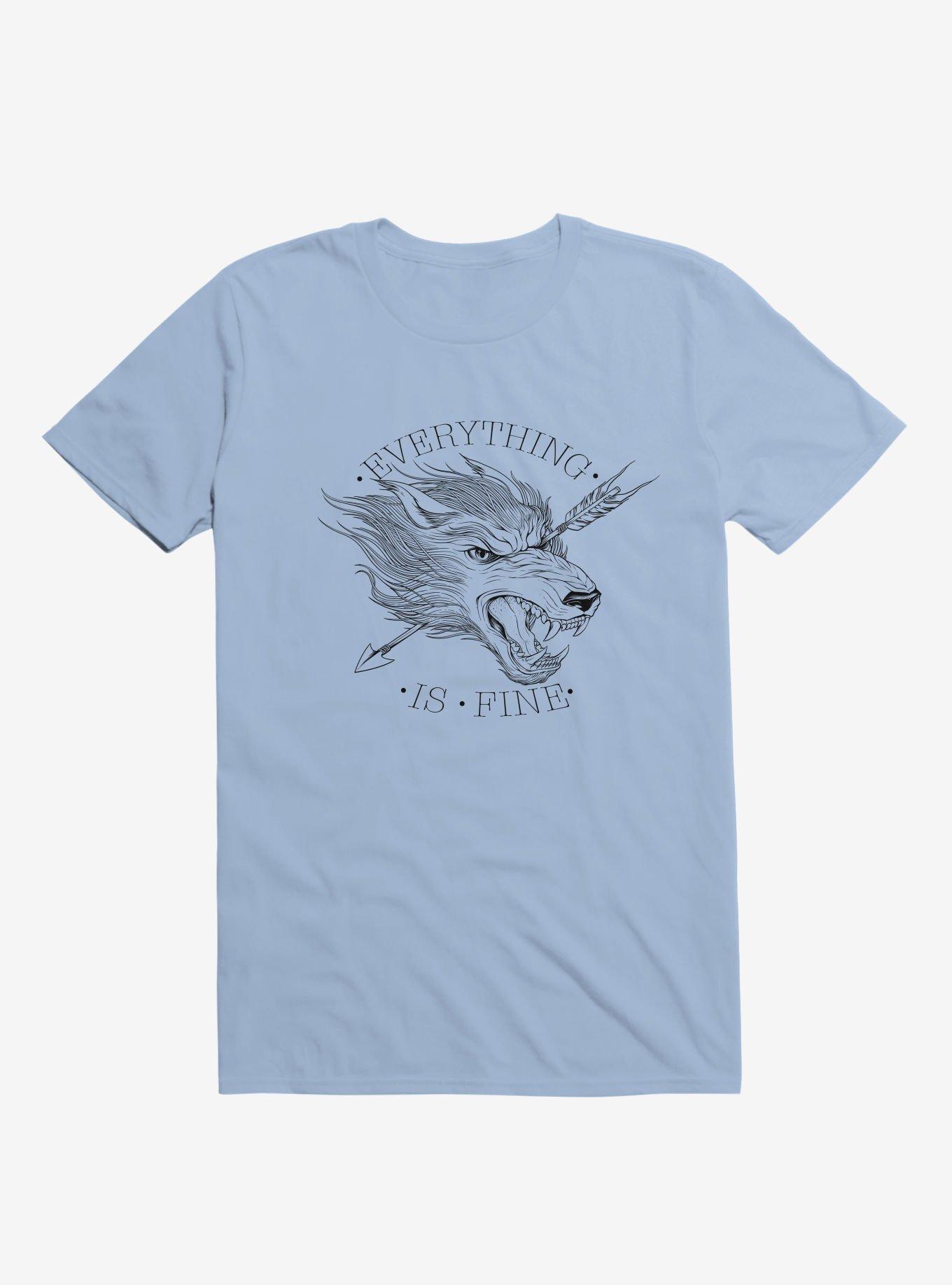 Everything Is Fine Light Blue T-Shirt, , hi-res