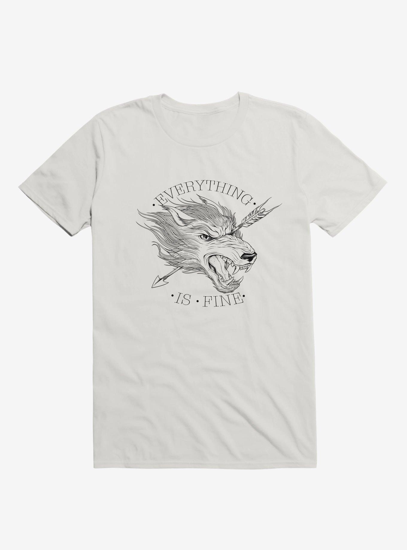 Everything Is Fine White T-Shirt, , hi-res