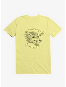 Everything Is Fine Corn Silk Yellow T-Shirt, , hi-res