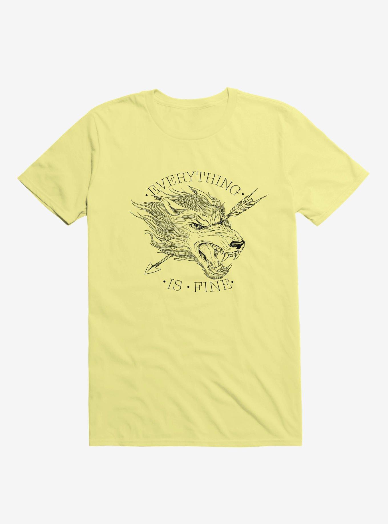 Everything Is Fine Corn Silk Yellow T-Shirt, CORN SILK, hi-res