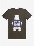 Save The Humans T-Shirt, BROWN, hi-res