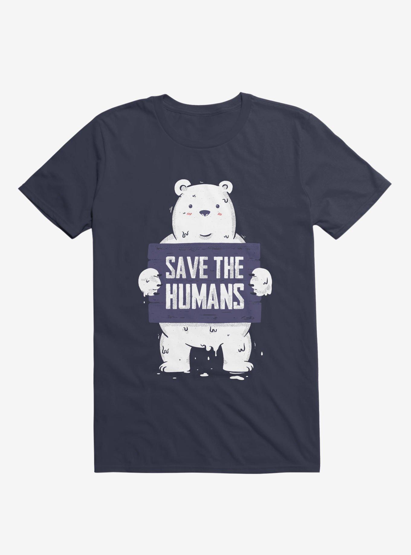 Save The Humans T-Shirt, NAVY, hi-res