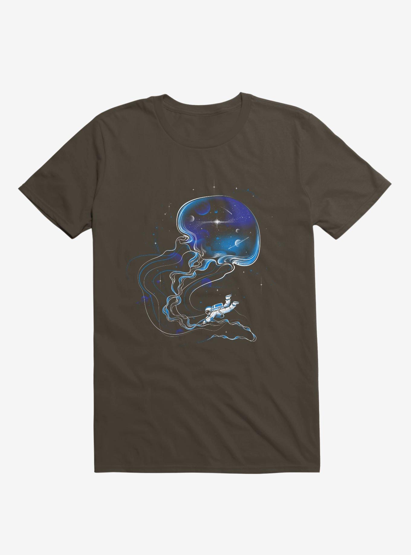 Universe Is A Big Jellyfish T-Shirt, BROWN, hi-res