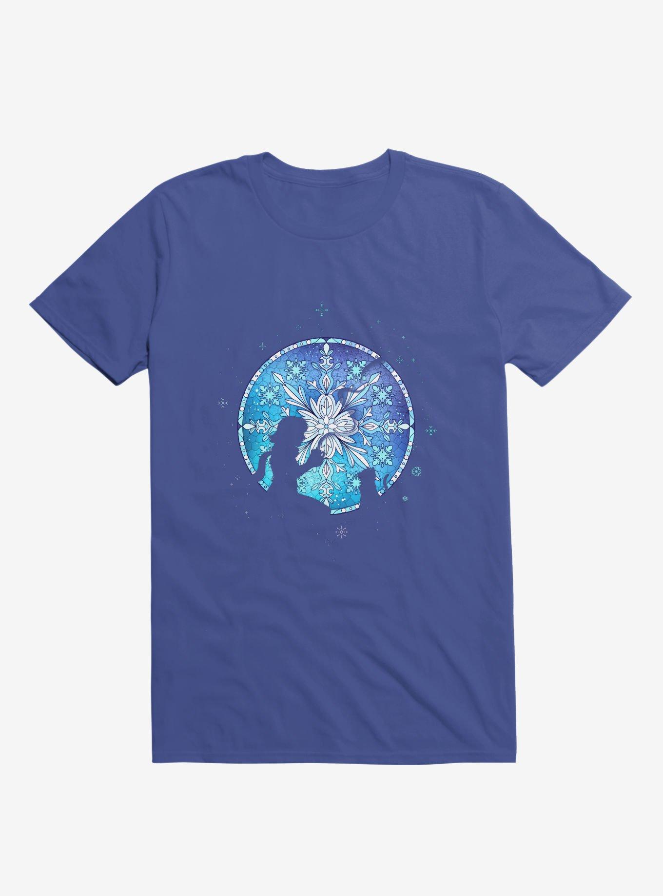 Vitral Snow Flakes T-Shirt, ROYAL, hi-res