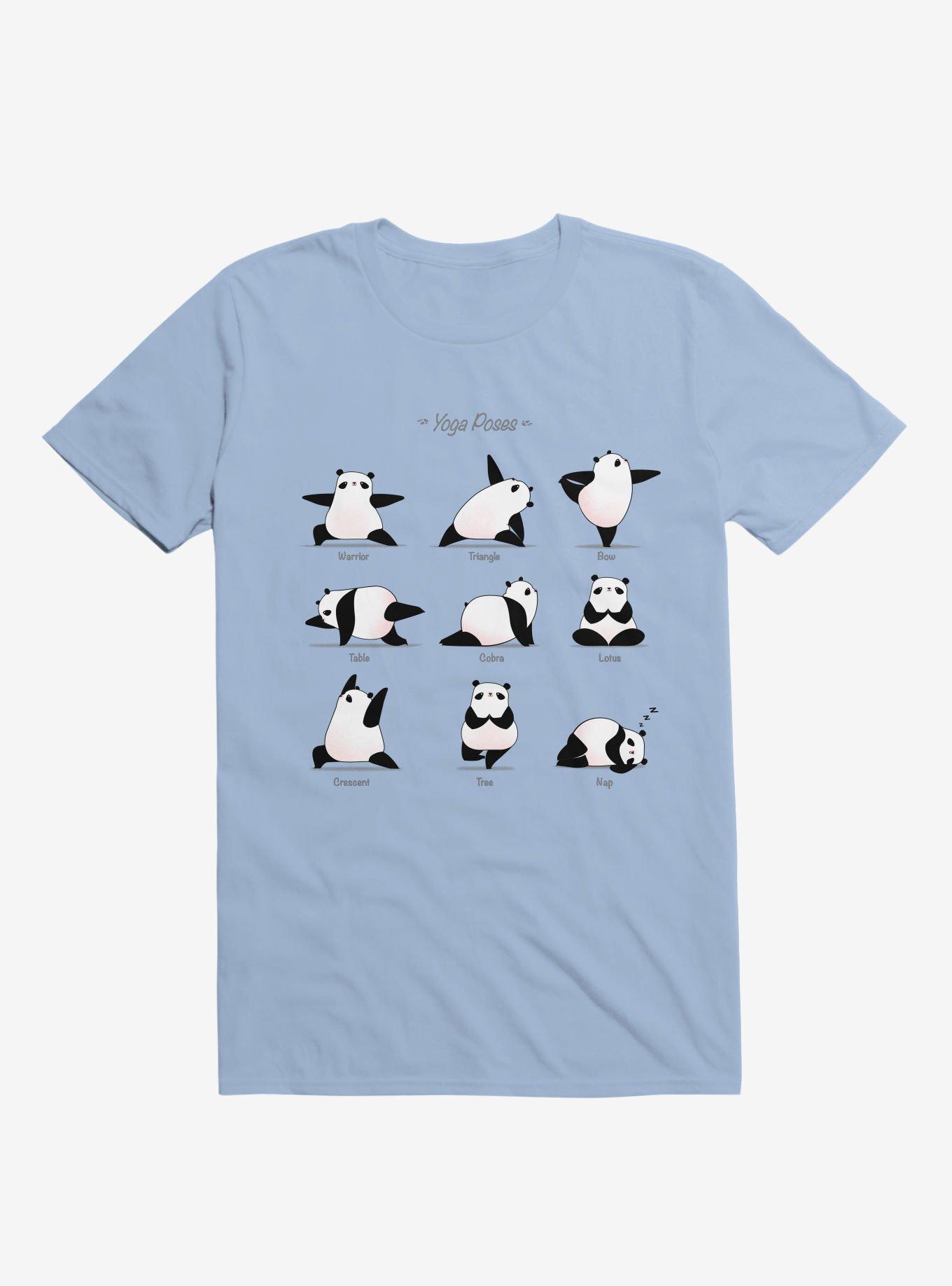 Yoga Panda II T-Shirt, LIGHT BLUE, hi-res