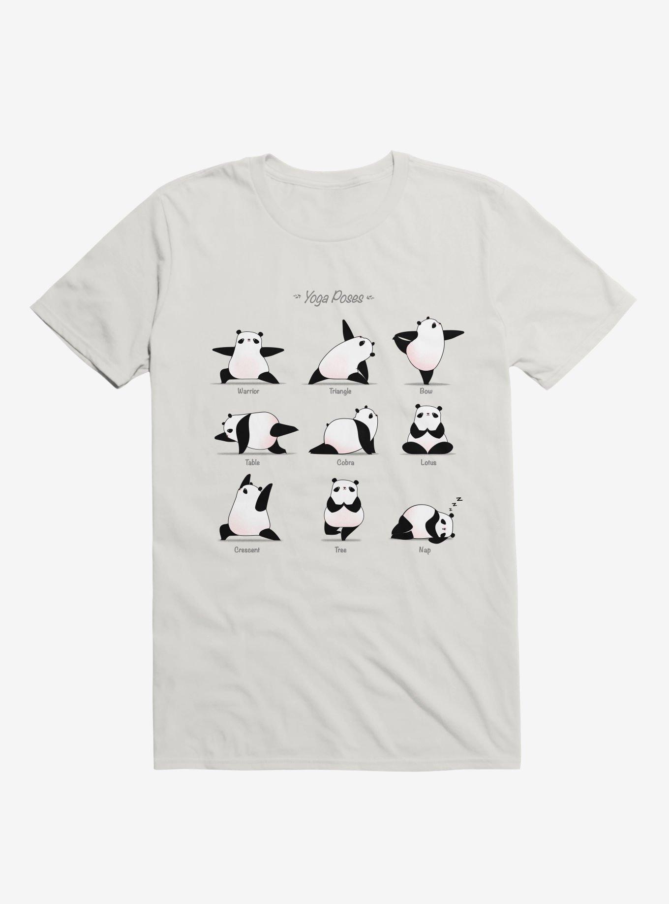 Yoga Panda II T-Shirt, WHITE, hi-res