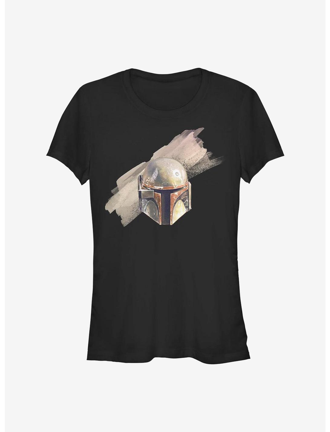 Star Wars The Mandalorian Boba Fett Helmet Girls T-Shirt, BLACK, hi-res