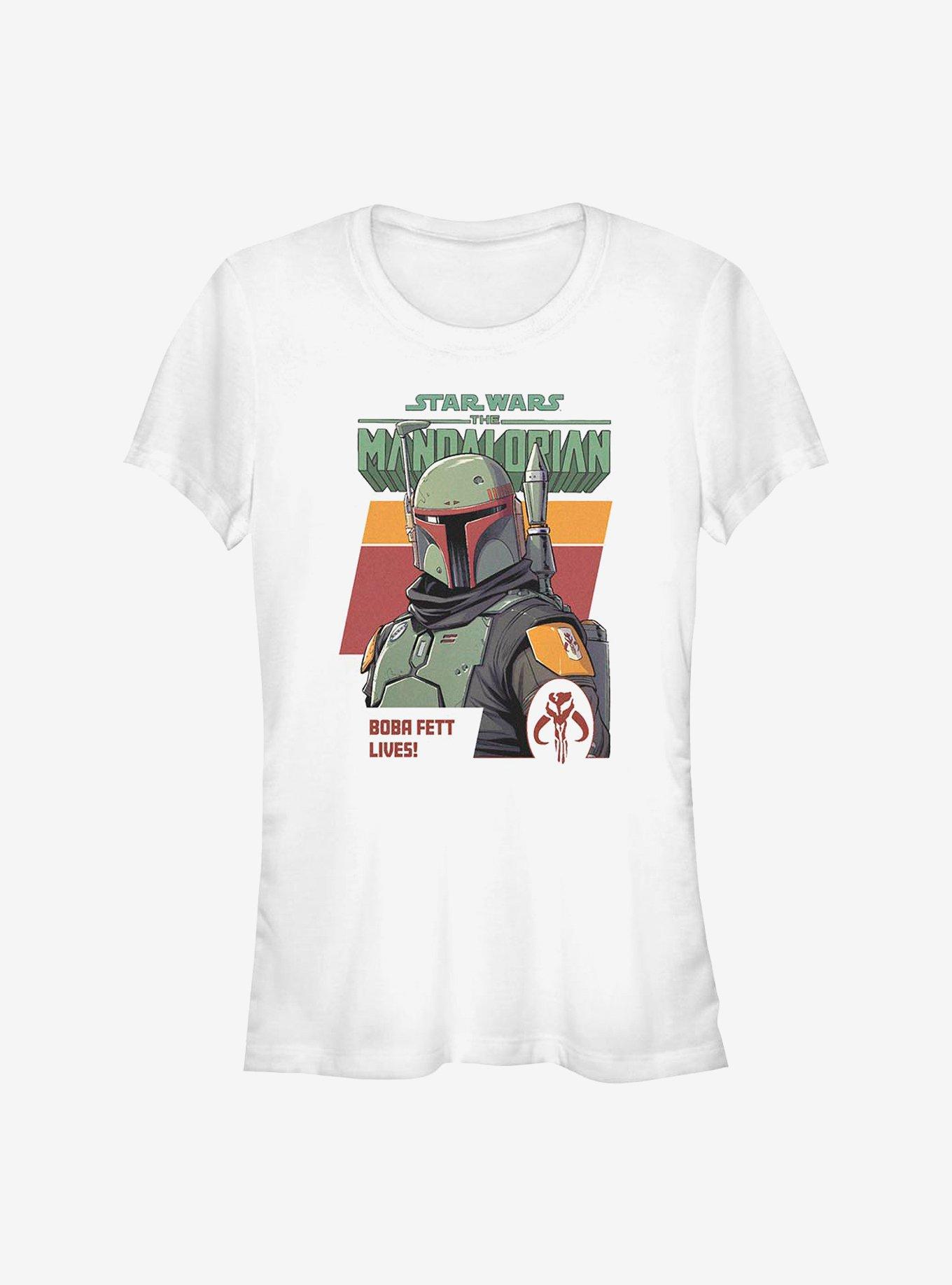 Hot Topic Star Wars The Mandalorian Boba Fett Card Girls T-Shirt