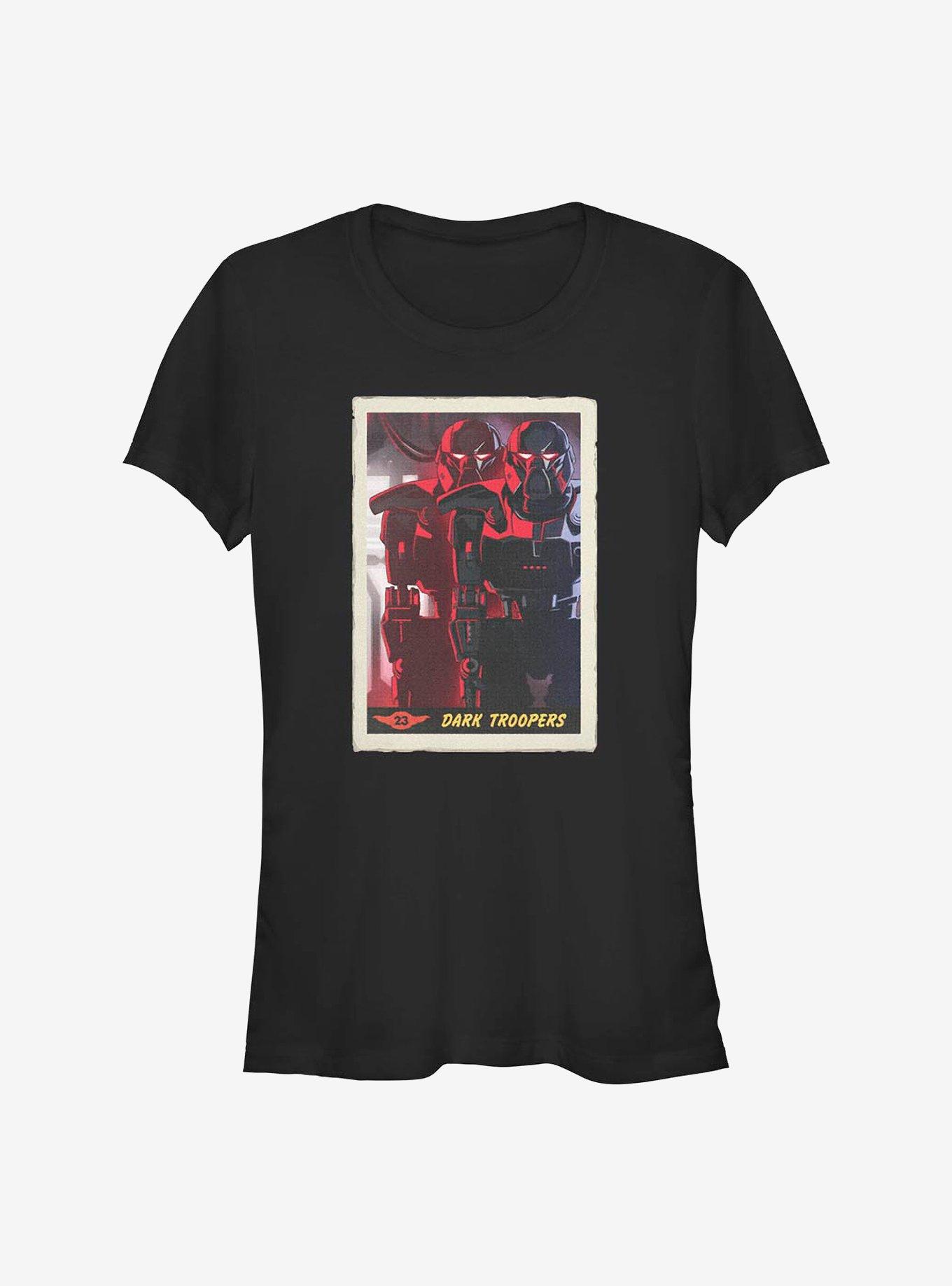 Star Wars The Mandalorian Dark Troopers Card Girls T-Shirt, BLACK, hi-res