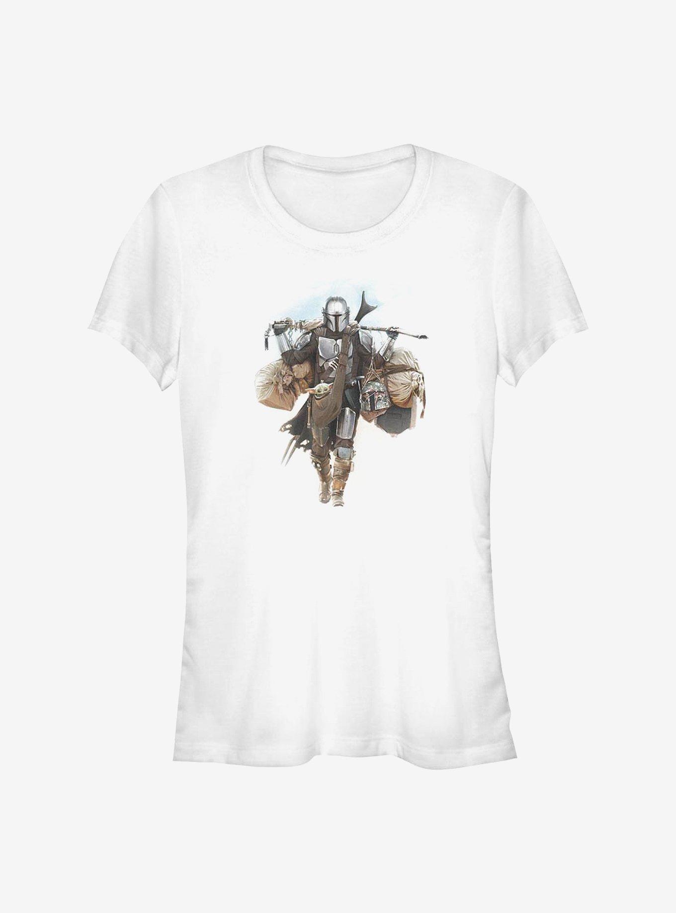 Star Wars The Mandalorian Walking Mando Girls T-Shirt