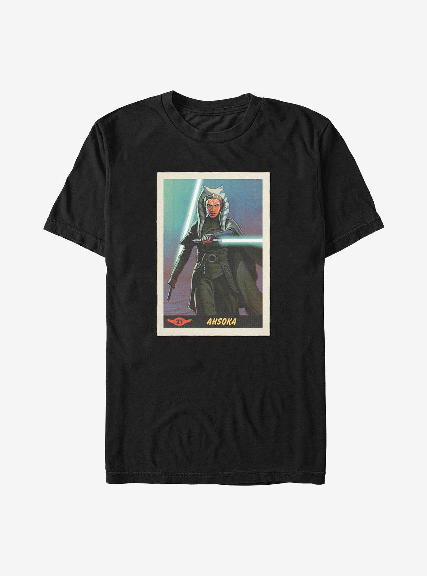 Star Wars The Mandalorian Ahsoka Card T-Shirt, BLACK, hi-res