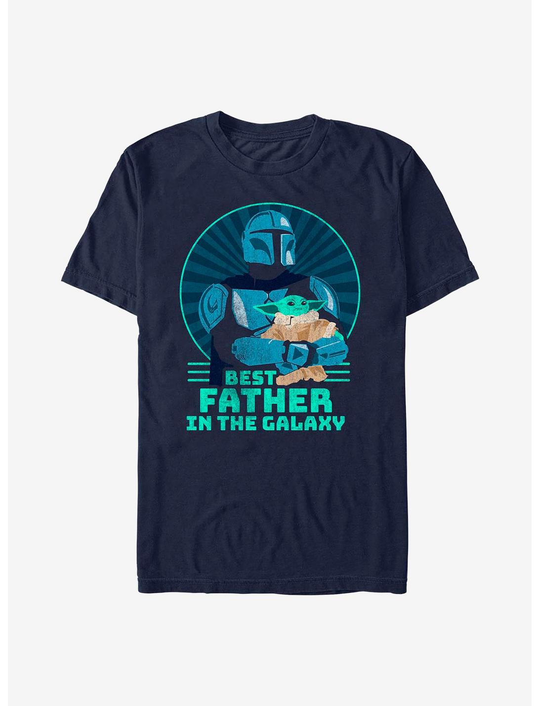 Star Wars The Mandalorian Best Father In The Galaxy T-Shirt, NAVY, hi-res