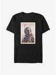 Star Wars The Mandalorian Boba Fett Card T-Shirt, BLACK, hi-res