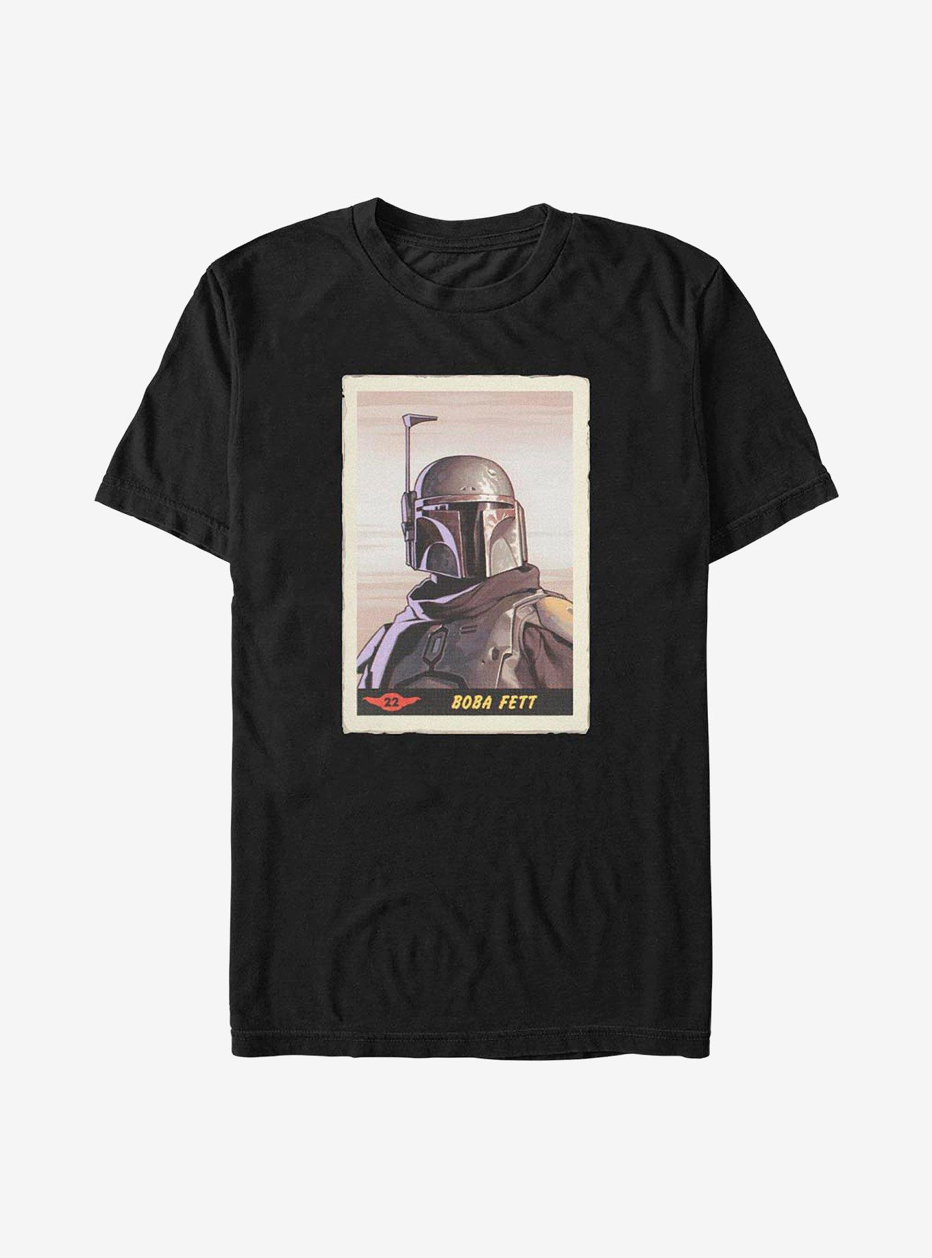 Star Wars The Mandalorian Boba Fett Card T-Shirt, BLACK, hi-res
